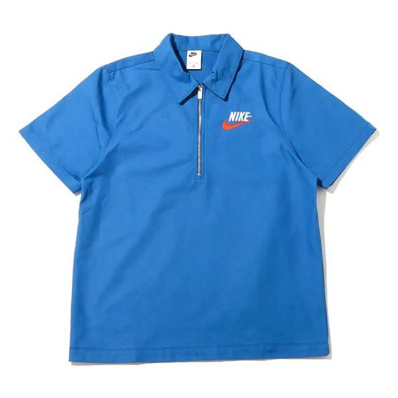 Polo tričko Nike Half Zipper Short Sleeve Polo Shirt Modrá | DM5284-407, 0