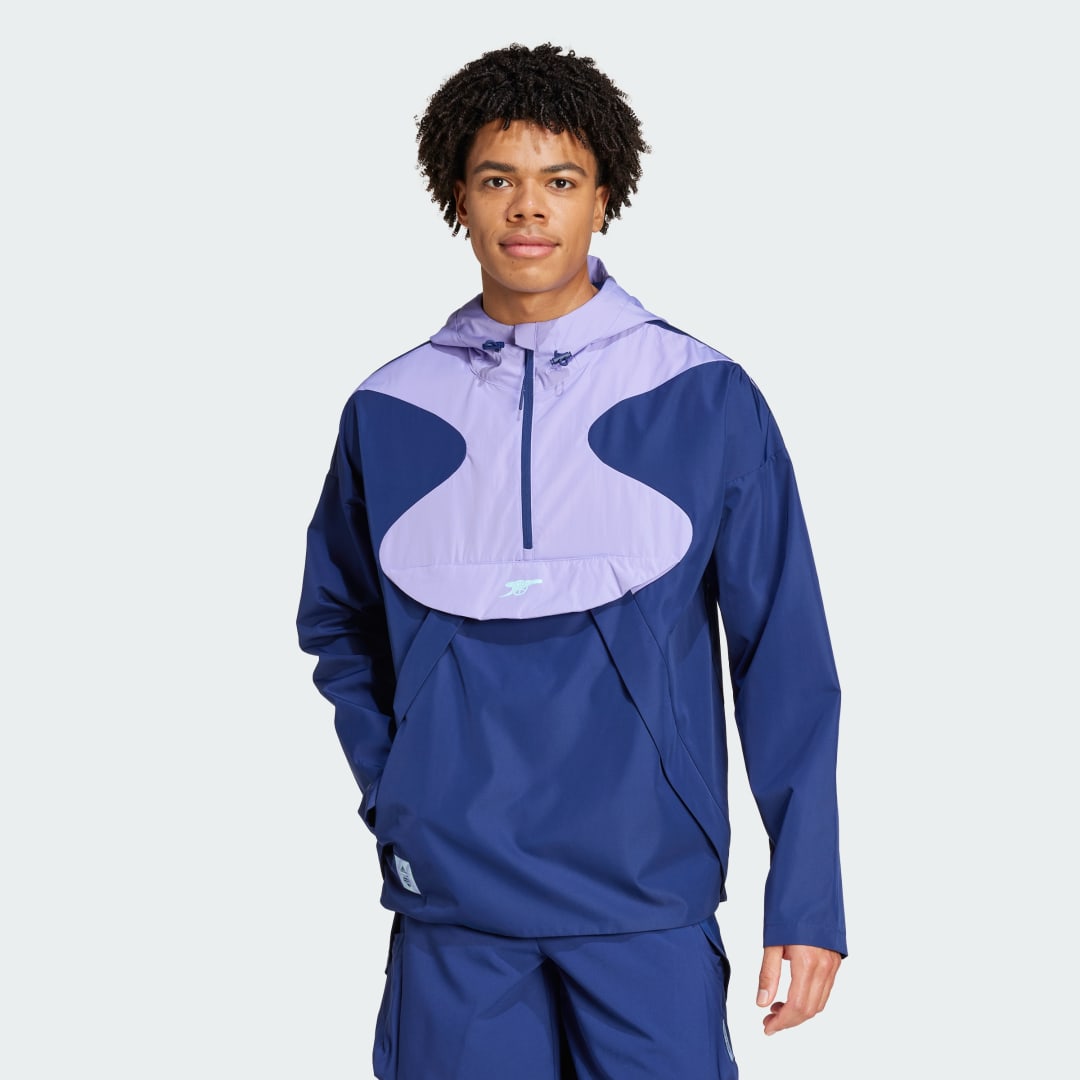 Vetrovka adidas Performance Arsenal Seasonal Half-Zip Modrá | IT4080, 1