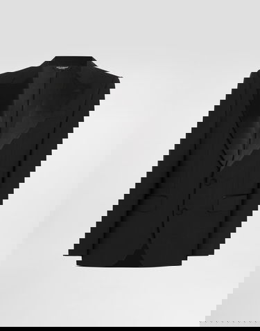 Bunda Dolce & Gabbana Sicilia Single-breasted Wool Jacket Čierna | G2PQ4TFUBGCN0000, 0