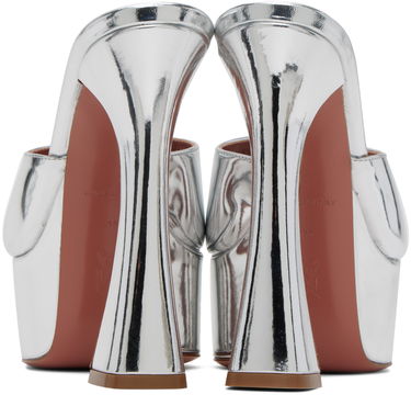 Starostlivosť o obuv Amina Muaddi Amina Muaddi Dalida Heeled Platform Sandals Metalická | DALIDA SANDAL PLATEAU MIRROR, 1