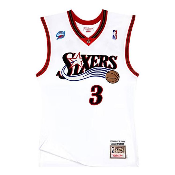 Dres Mitchell & Ness Mitchell & Ness NBA 76ers Basketball Jersey Biela | AJY4CP19163-P76WHIT01AIV, 0