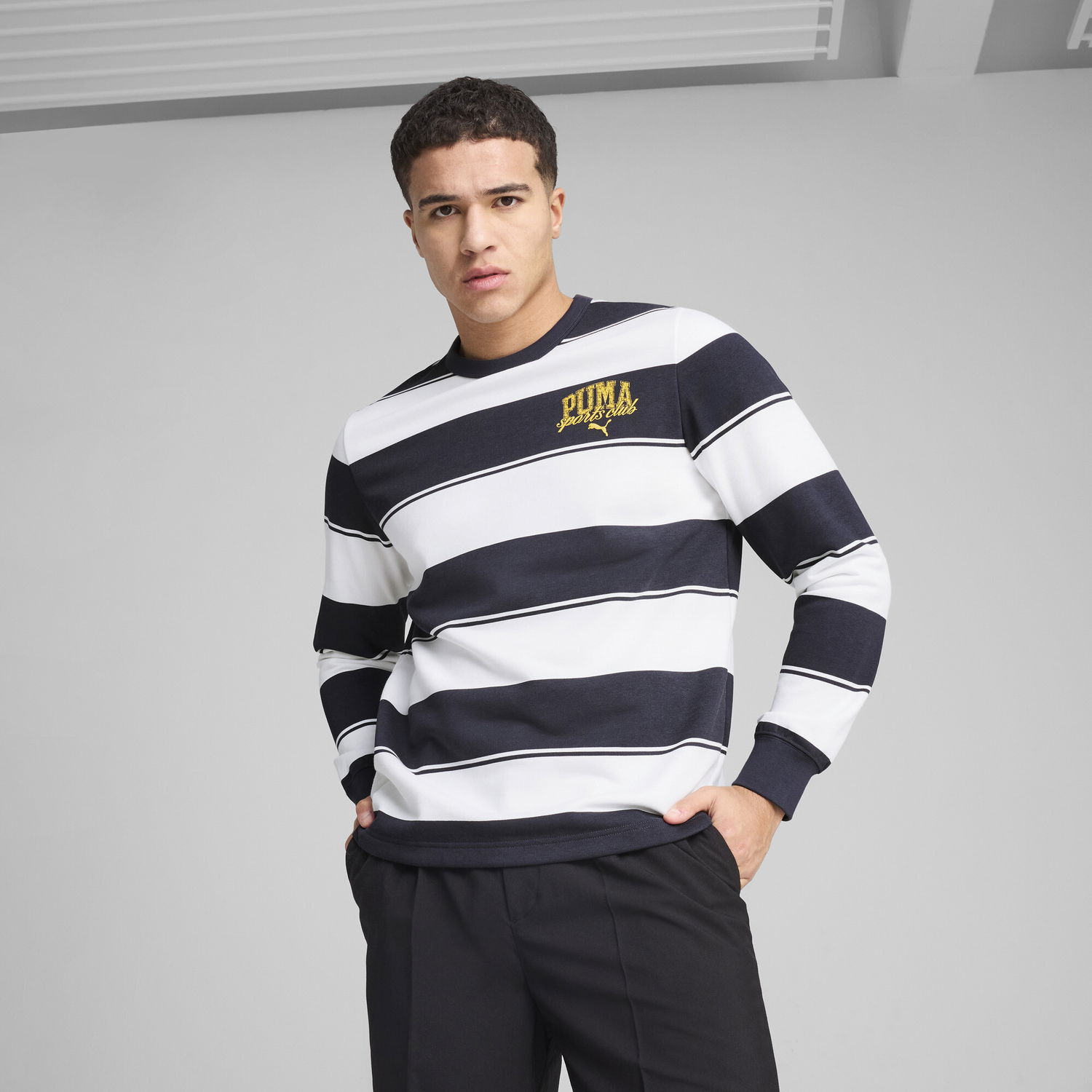 Sveter Puma Class Striped Long Sleeve T-Shirt Rôznofarebný | 684647_16, 0