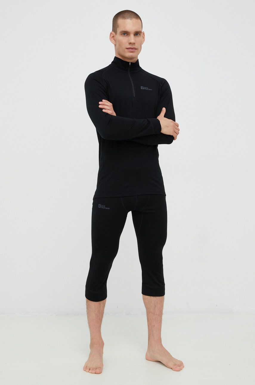 Legíny Jack Wolfskin Alpspitze Wool Leggings Čierna | 1808711, 0