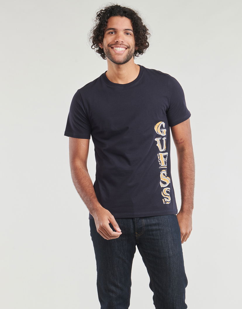 Tričko GUESS SS CN VERTICAL TEE Navy | M4RI30-J1314-G7V2