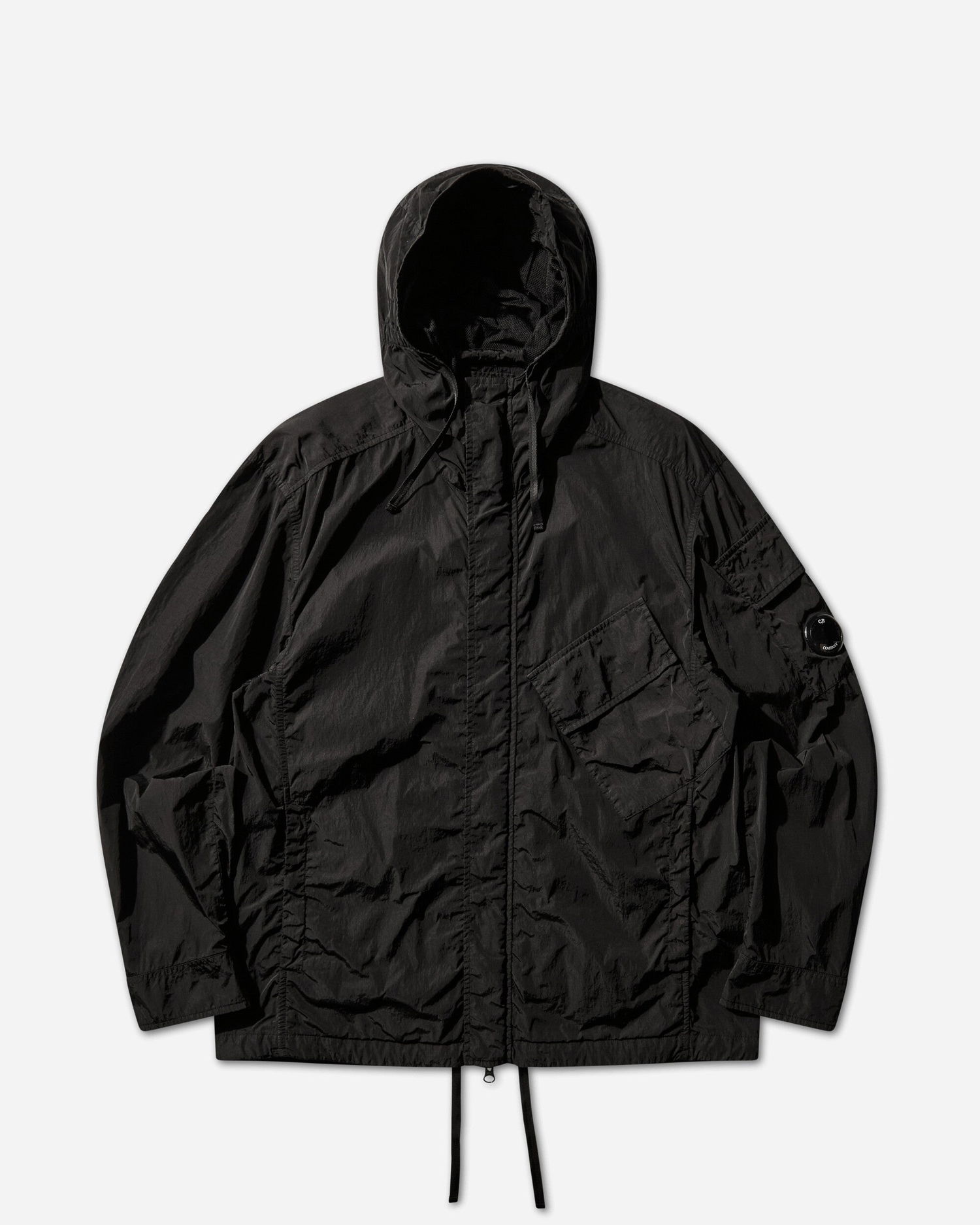 Vetrovka C.P. Company Chrome-R Hooded Lens Overshirt Čierna | 20CMOS058A-005904G 999, 1