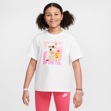 Tričko Nike Girls' T-Shirt Biela | HQ2337-100, 4