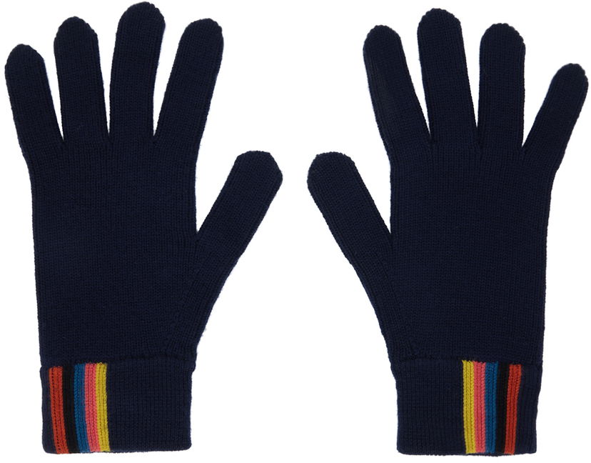 Rukavice Paul Smith Paul Smith Artist Stripe Knit Gloves Navy | M1A-410AL-M394-47-0