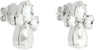 Náušnice Simone Rocha Simone Rocha Victorian Faux-Pearl & Crystal Floret Stud Earrings Biela | ERG536 0906, 1