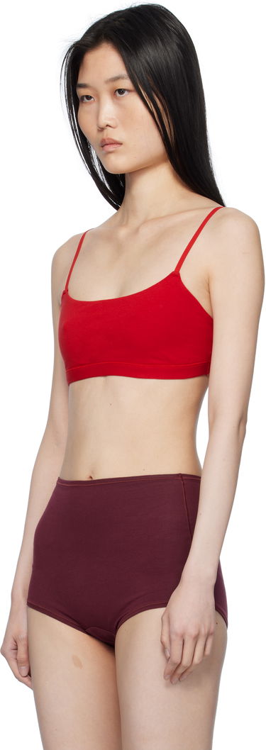 Podprsenka SKIMS SKIMS Cotton Jersey Scoop Bralette Vínová | BR-SCP-4460, 3