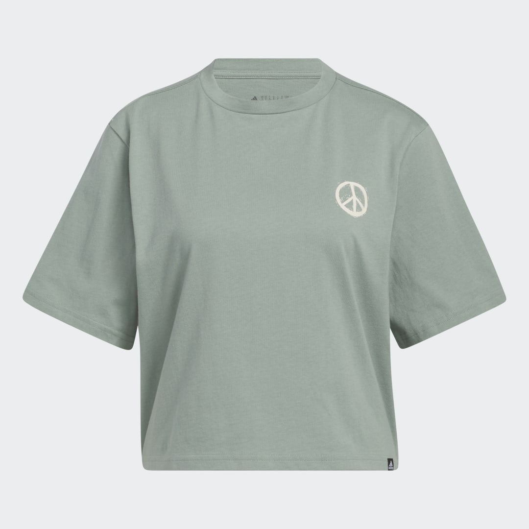 Crop Top adidas Performance Women's Cropped Graphic T-Shirt Zelené | HT3136, 0