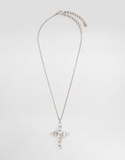 Dolce & Gabbana Rhinestone Cross Pendant Necklace