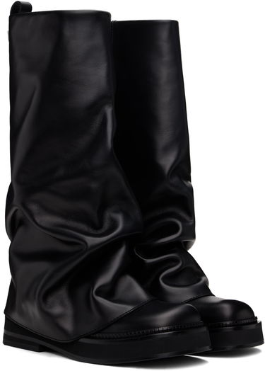 Šaty The Attico Attico Robin Slouch Leather Boots Čierna | 241WSH00798 LBT019AA, 3