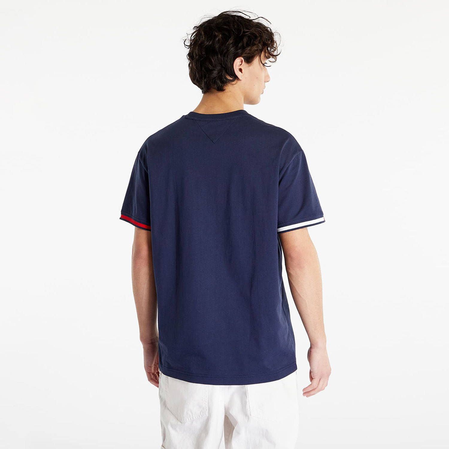 Tričko Tommy Hilfiger Relaxed Flag Cuff Te T-Shirt Navy | DM0DM16328 C87, 1