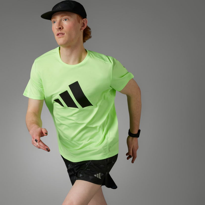 Tričko adidas Performance Run It Tee Zelené | IN0078