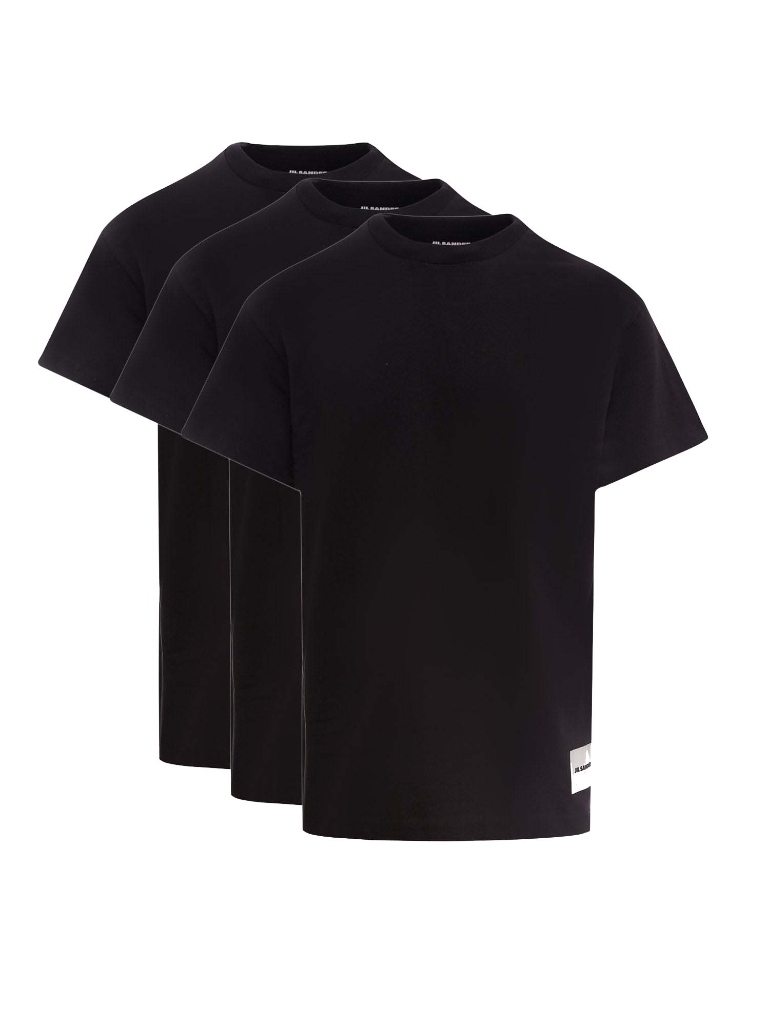 Tričko Jil Sander Biologic Cotton Logo Label T-Shirt Set Čierna | J47GC0001J45048#001, 0