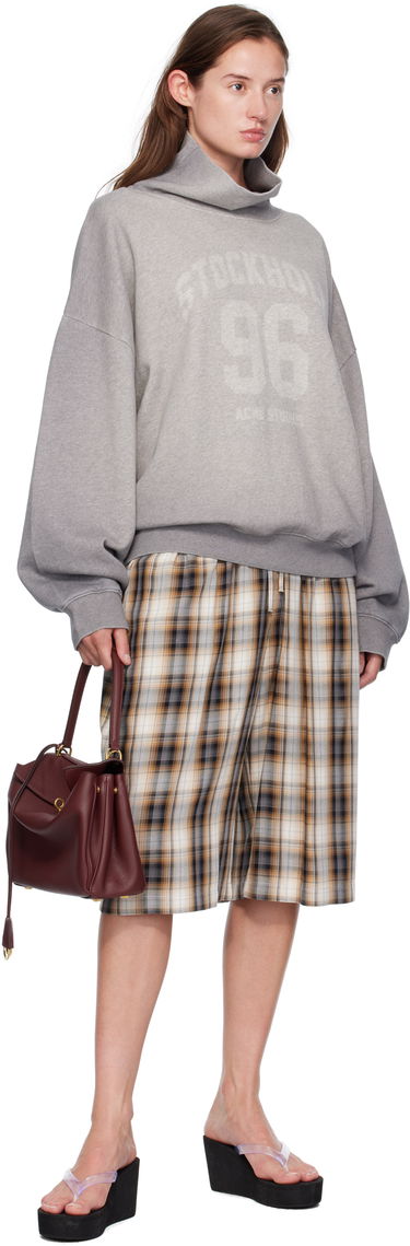 Sveter Acne Studios Acne Studios High-Neck Turtleneck Sweatshirt Šedá | AI0166-, 3