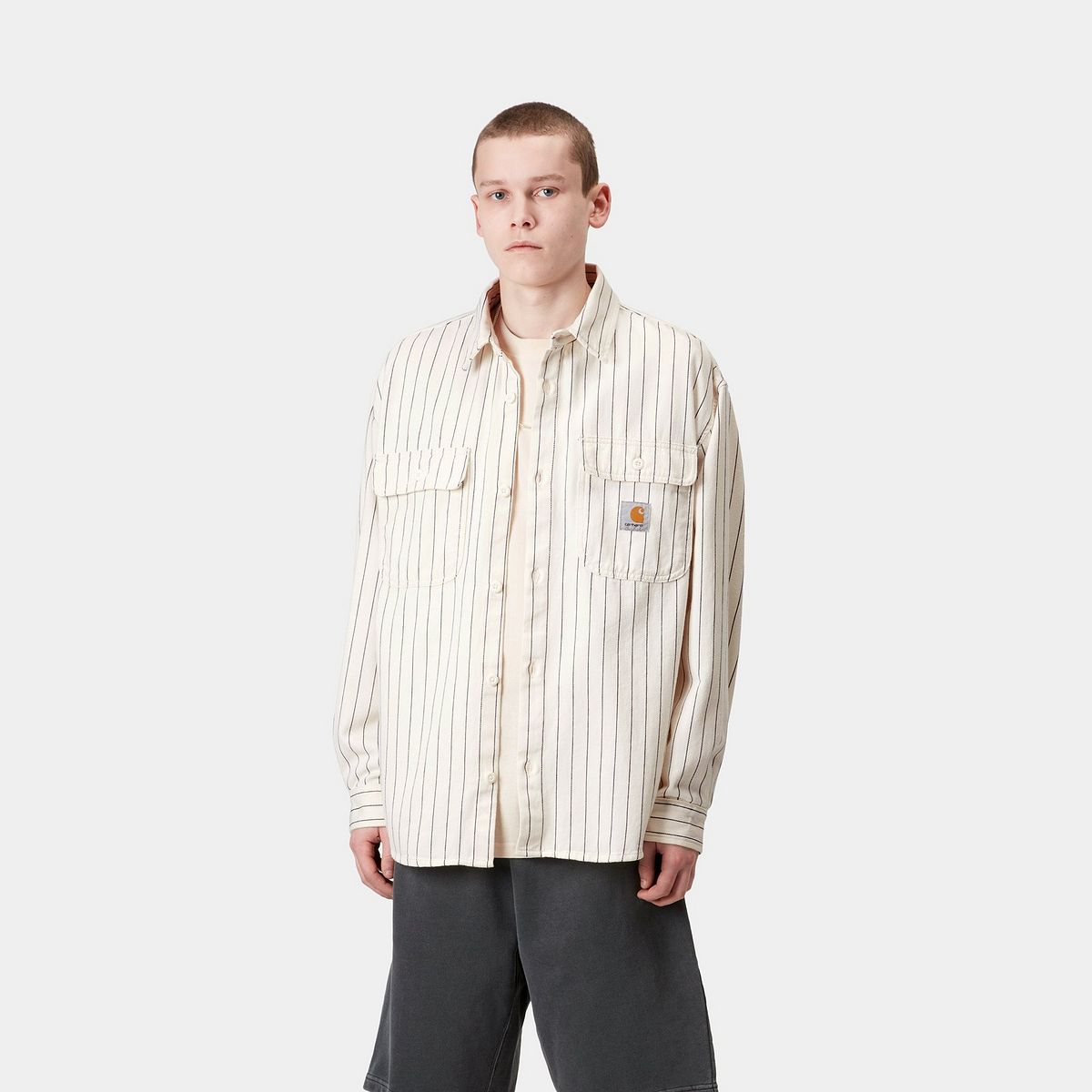 Košeľa Carhartt WIP Carhartt WIP Hendry Striped Shirt Jacket Biela | I034827_6, 0