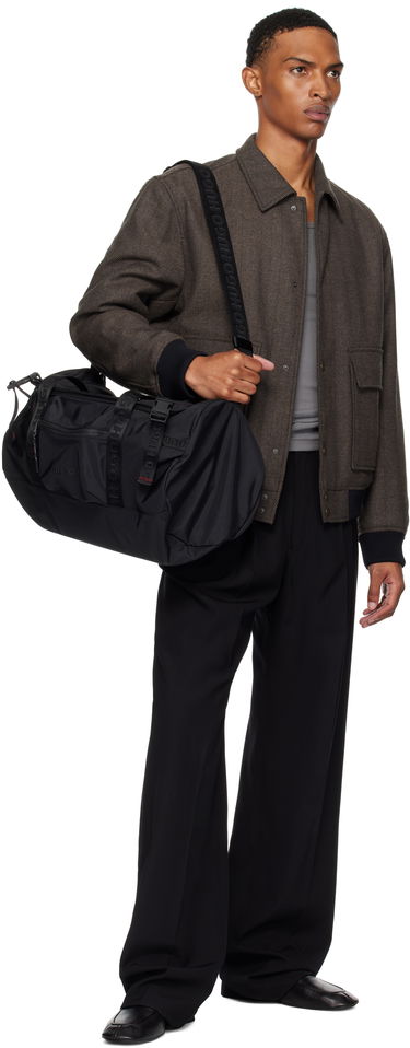 Cestovná taška BOSS HUGO Holdall with Logo Straps Čierna | 50547297, 4