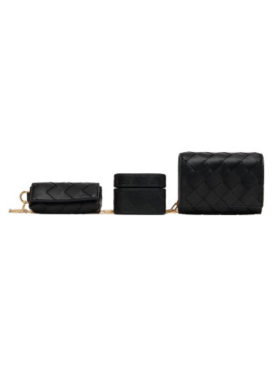 Peňaženka Bottega Veneta Card Cases On Chain Bag Čierna | 731146 VCPP3