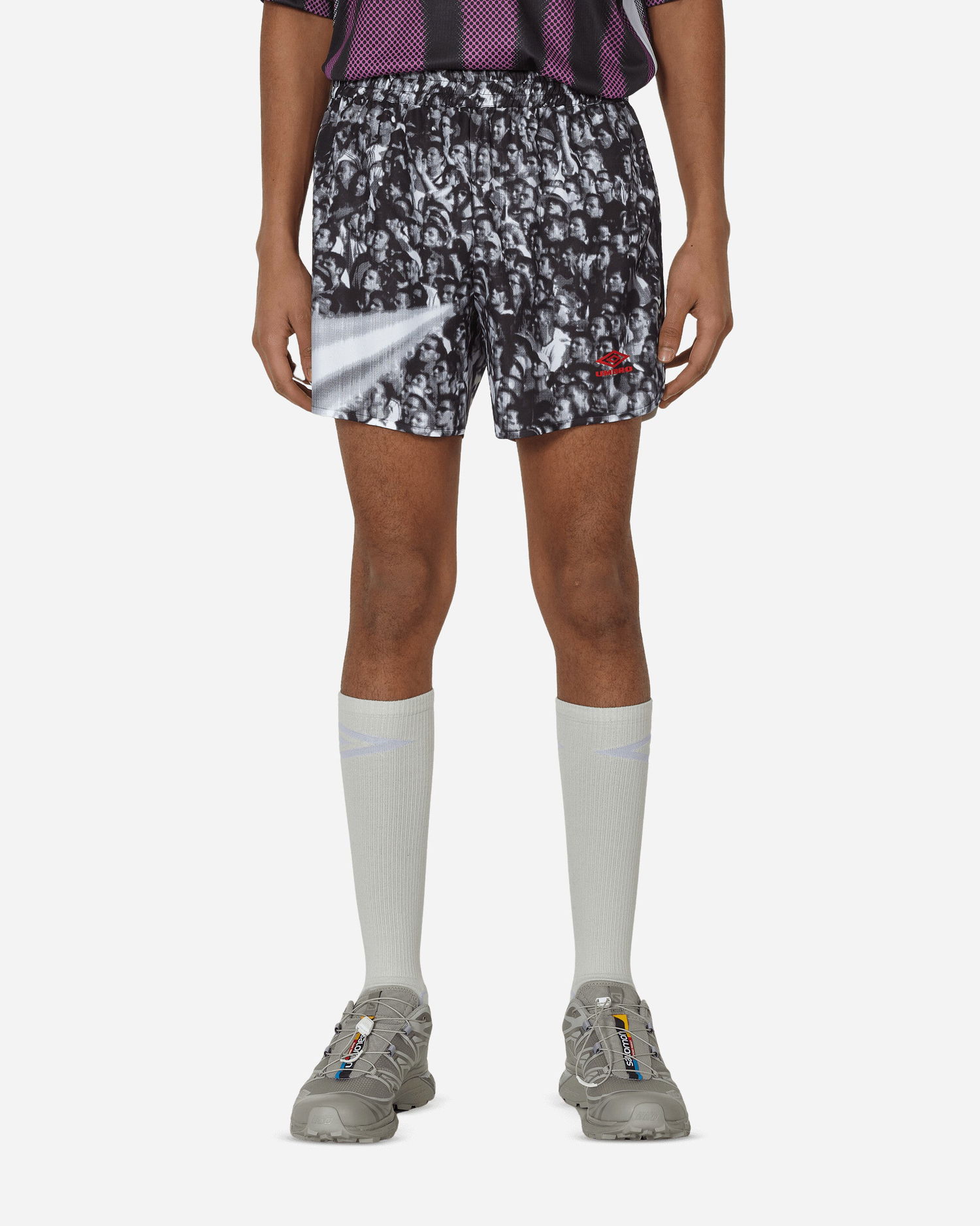 Šortky Umbro Printed Shorts White / Black Čierna | UBMW068FA43 WTH0004, 1