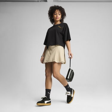 Crop Top Puma Leo Luxe Oversized Cropped T-Shirt Čierna | 632337_01, 2