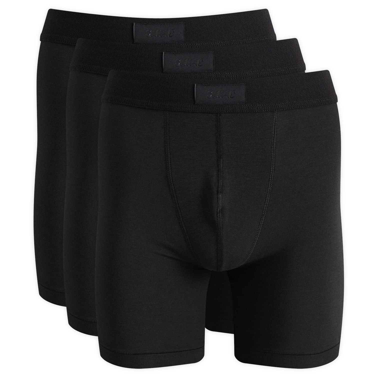 Boxerky SKIMS 5" Cotton Boxer Brief - 3-Pack Čierna | BO-BBR-5635M-ON, 0