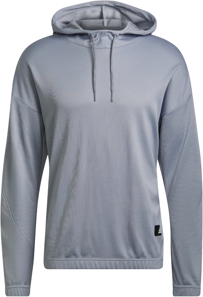 Mikina adidas Performance Textured Hoodie Sportswear TRVL 3S HD Šedá | ha2340