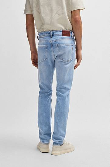 Džínsy BOSS Delaware Slim-Fit Comfort-Stretch Jeans Modrá | 50538553, 1