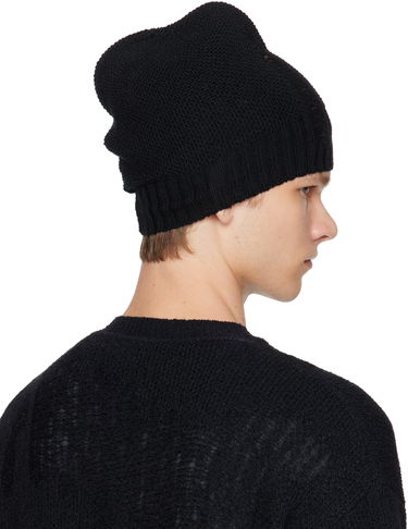 Kulicha Ann Demeulemeester Ann Demeulemeester Edon Destroyed Seed Stitch Beanie Čierna | B0013176-KN071-099, 2