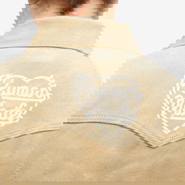 Bomber bunda Human Made Suede Leather Jacket With Embroidery by Human Made Béžová | HM28JK009-BG, 5