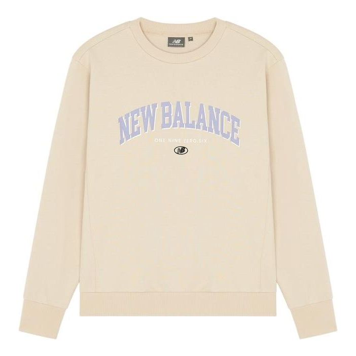 Sveter New Balance Logo Print Crewneck Sweatshirt Béžová | 5CC17083-BEI, 0