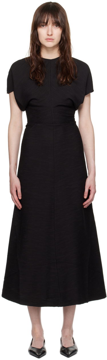Šaty TOTEME TOTEME Slouch Waist Maxi Dress Čierna | 243-WRD1103-FB0199, 0