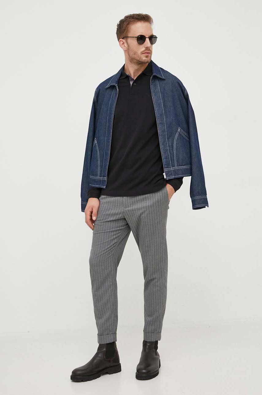 Tričko Barbour Long Sleeve T-Shirt Čierna | MML0705, 1