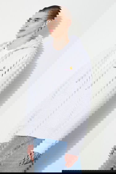 Mikina Carhartt WIP Hooded American Script Jacket Šedá | I033063.482XX, 3