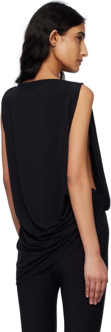 Tielko Jacquemus Jacquemus La Croisière 'The Peplo' Draped Top Čierna | 25E251TO122-2381, 2