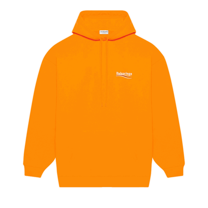 Mikina Balenciaga Political Campaign Medium Fit Hoodie 'Fluorescent Orange' Oranžová | 600583 TKVE9 7073