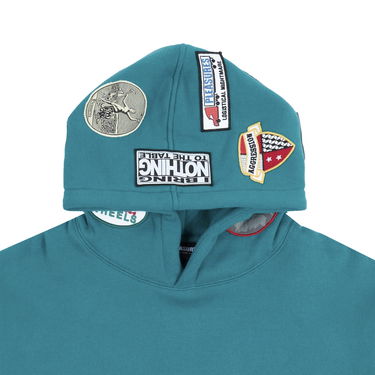 Mikina Pleasures Worms Hoodie Tyrkysová | P23F022-GREEN, 7