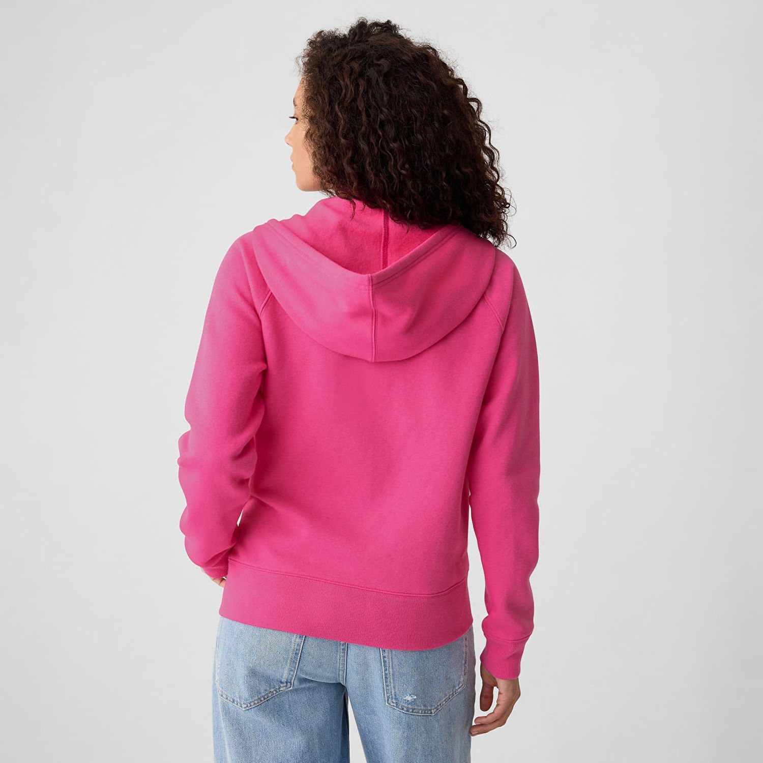 Mikina GAP Sweatshirt Logo Full Zip Hoodie Sizzling Fuchsia XL Ružová | 873024-11, 1