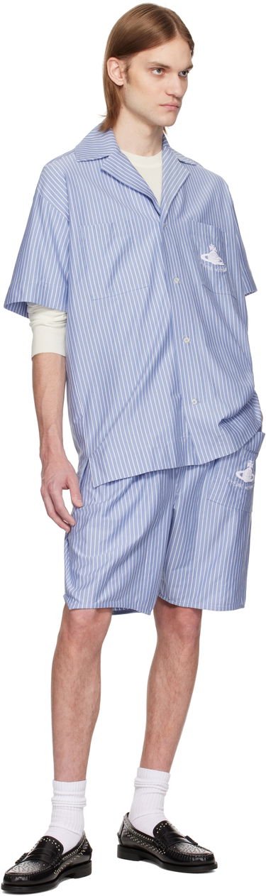 Košeľa Vivienne Westwood Vivienne Westwood Striped Camp Shirt Modrá | 2401003H-J009D-, 3