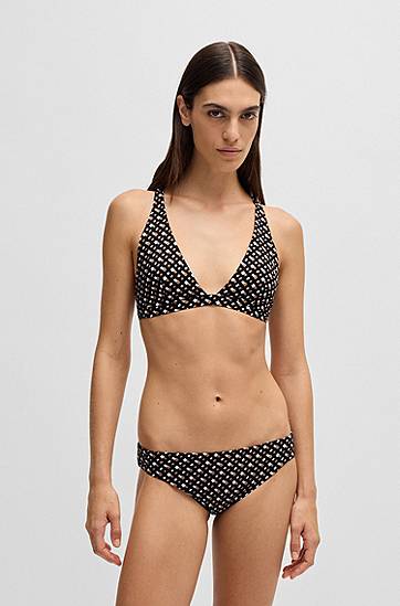 Plavky BOSS Monogram Bikini Top Rôznofarebný | 50535257, 1