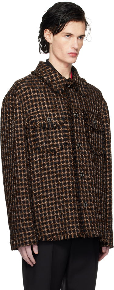 Bunda Versace Tweed Overshirt Jacket Hnedá | 1017402_1A12329, 1