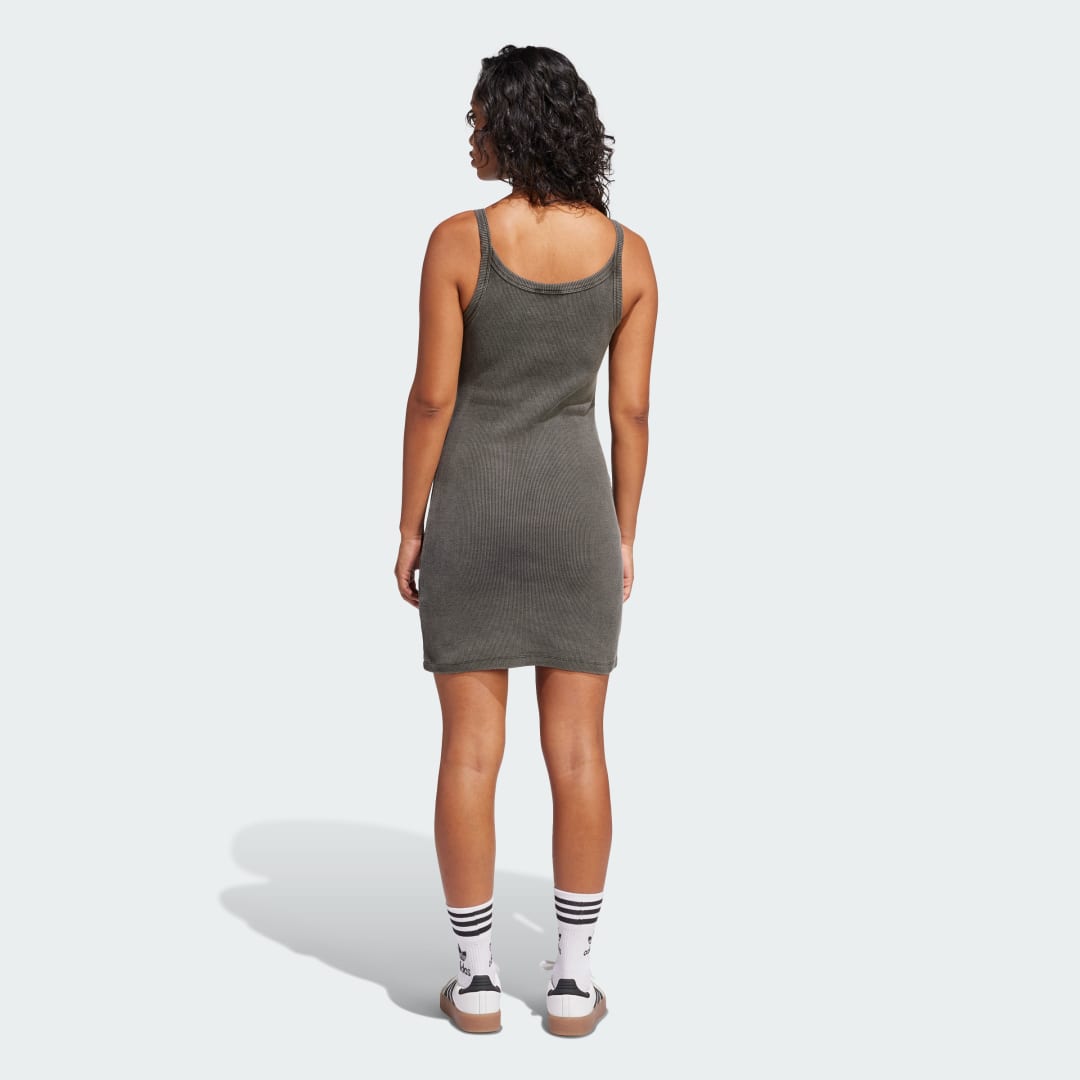 Šaty adidas Performance Ribbed Mini Dress Zelené | JC7550, 1