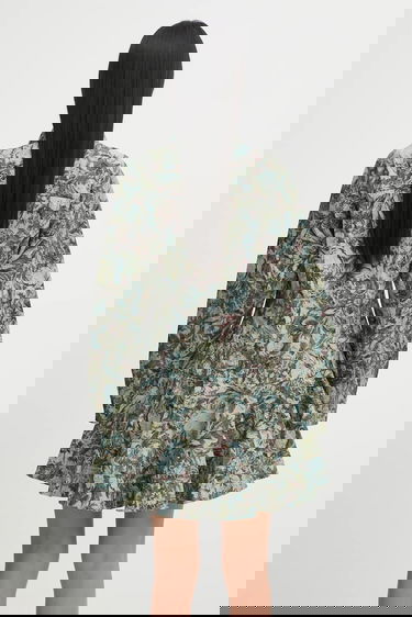 Šaty GANNI Printed Stretch Cotton Buttoned Mini Dress Rôznofarebný | W1096, 2