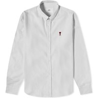 Košeľa AMI Stripe Logo Button Down Shirt Čierna | BFUSH130-CO0021-039, 1