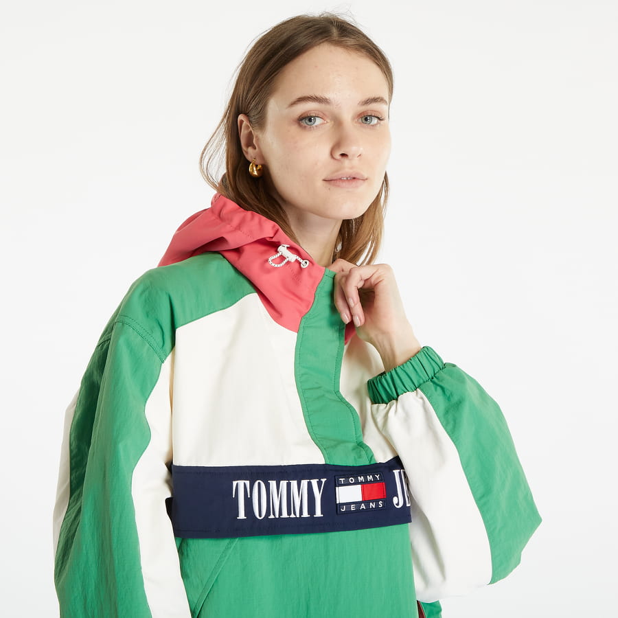 Vetrovka Tommy Hilfiger Hooded Archive Chicago Windbreaker Popover Jacket Zelené | DW0DW15343 LY3, 1