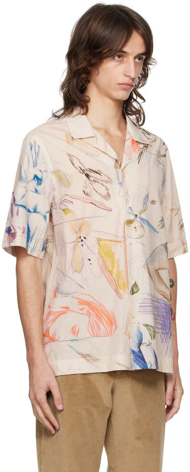 Košeľa Paul Smith Paul Smith Printed Short Sleeve Shirt Béžová | M1R-905U-N02442-92, 1
