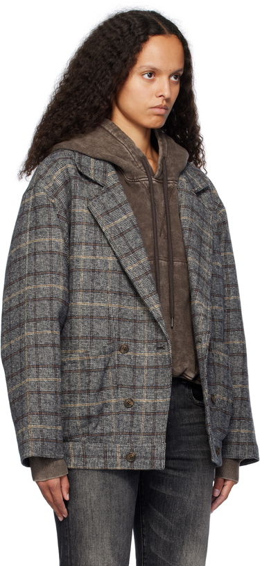 Bunda R13 R13 Double-Breasted Plaid Jacket Rôznofarebný | R13WR338 R432A, 1