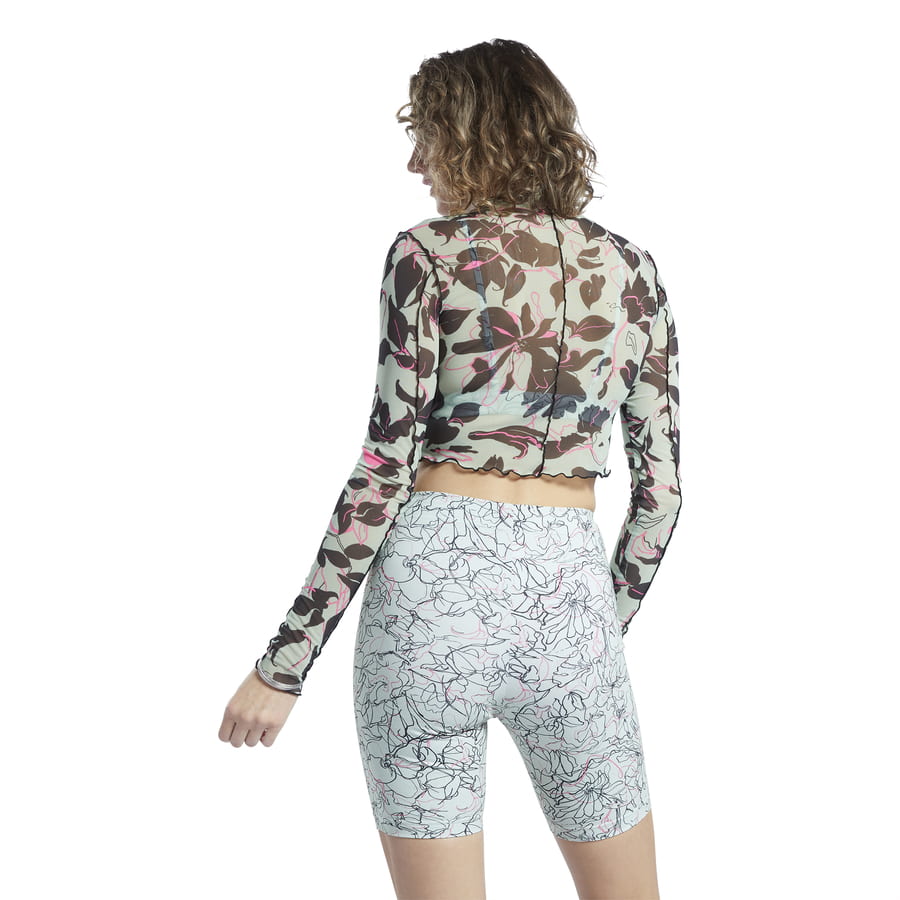 Tričko Reebok CL Beauty Trend Top Tyrkysová | HB8628, 1