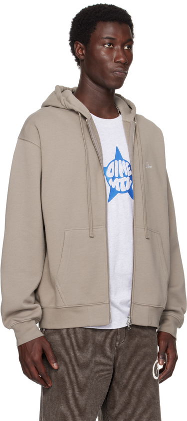 Mikina Dime Dime Cursive Small Logo Zip Hoodie Šedá | DIMESU2549DRI, 1
