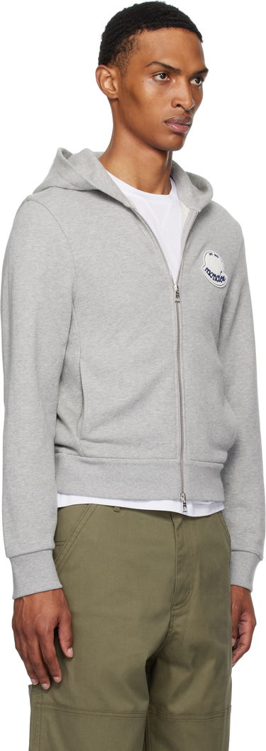 Mikina Moncler Moncler Logo Cotton Zip-Up Hoodie Čierna | K20918G0002389AZU, 4